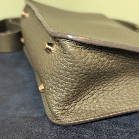 Furla Black Leather Crossbody Bag Beautiful Clean Adjustable Strap Purse Italy - Picture 7 of 16